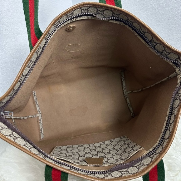 💯 Authentic Gucci Plus Vintage Monogram Tote with Cherryline 🍀 - Picture 7 of 15